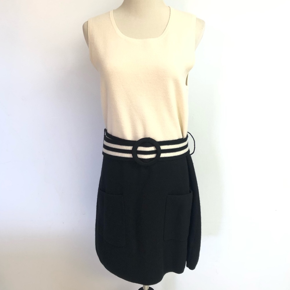 Alice + Olivia 100% Merino Wool Color Block Dress - Picture 1 of 8